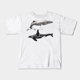 Orca and humpback whale Kids T-Shirt